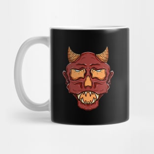 Red oni mask Mug